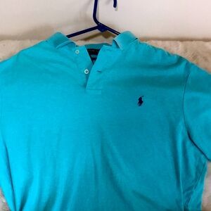 Polo mens aqua blue shirt